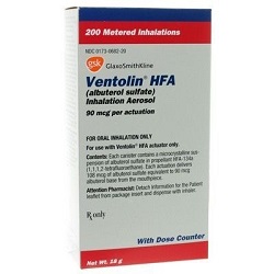 Ventolin HFA Albuterol Sulfate Inhalation Aerosol