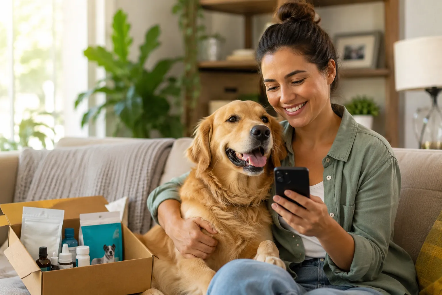 Pet owner ordering medications through OurPetsRx